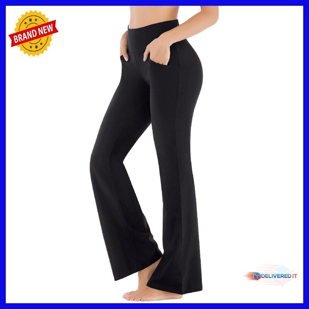 High Waisted Bootcut Yoga Pants with Pockets Stretchy Work Pants